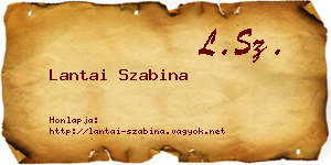 Lantai Szabina névjegykártya