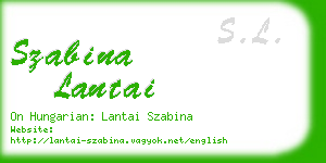 szabina lantai business card